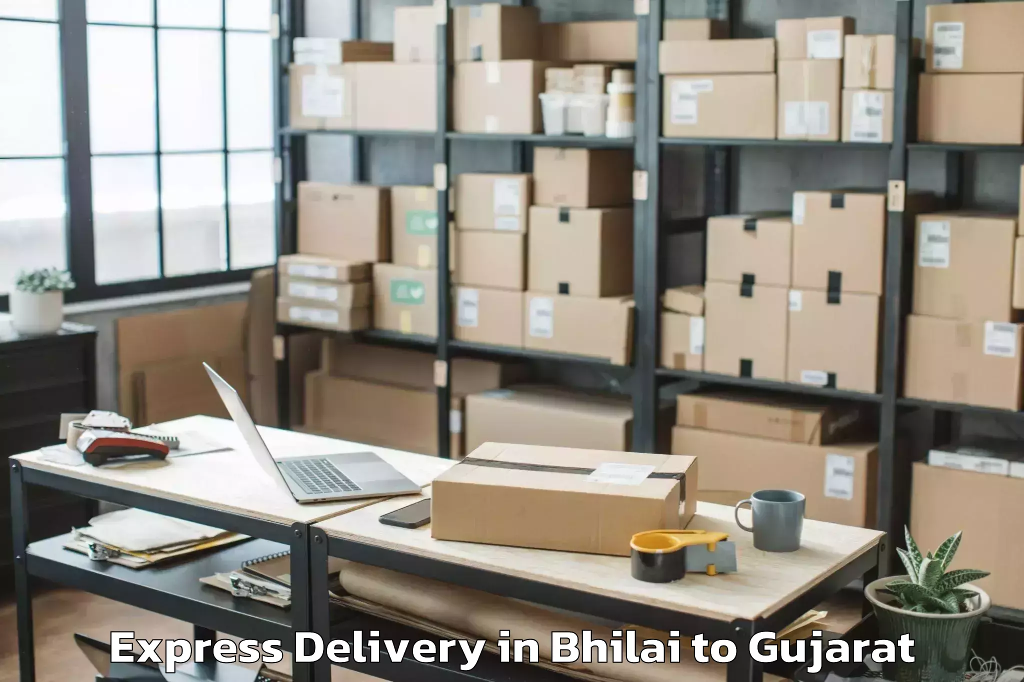 Top Bhilai to Bedi Express Delivery Available